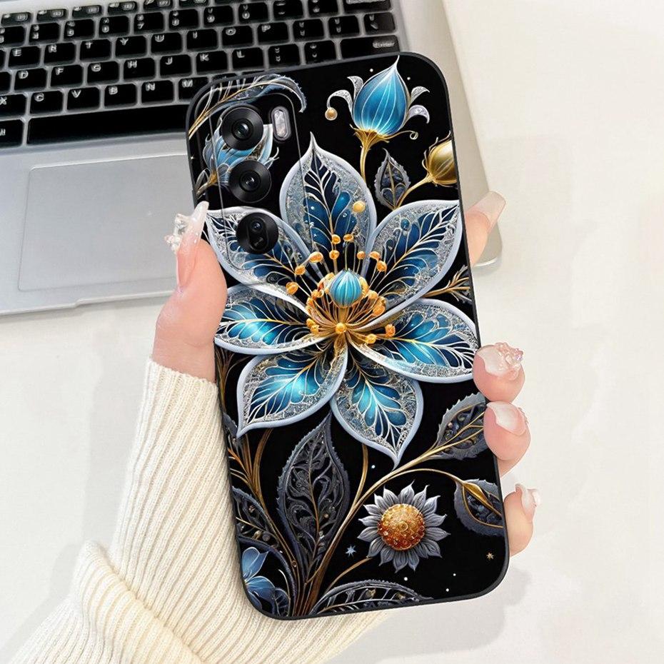 Beautiful Floral Phone Case For OPPO Reno12 12Pro 5G Soft Silicone Shockproof Cover For Oppo Reno12 Pro 5G Reno 12 Cases Bumpers