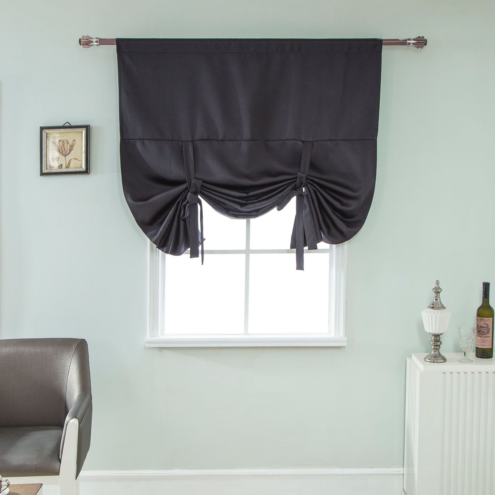 Tenda Oscurante Termica Ignifuga Begoodtex – 1 Pannello 106,7x160 Cm – Nero – Con Anelli Metallici