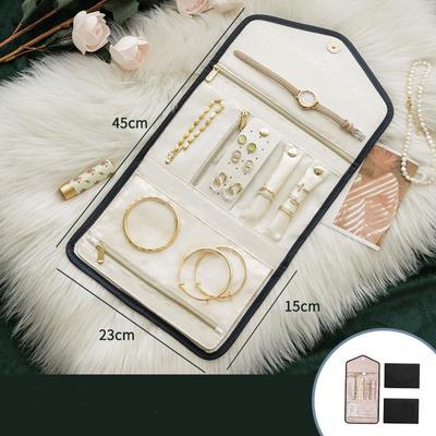Chic Travel Jewelry Organizer for Necklaces, Earrings, Bracelets & Rings