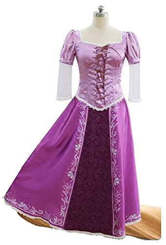 [Housaku Co., Ltd.] Rapunzel Long-Haired Princess Adult Costume Cosplay Halloween Princess Dress Women's (M)