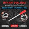Double Head Oil Seal Removal Tool Durable Steel Construction With Anti Slip Handle For Automotive Repair