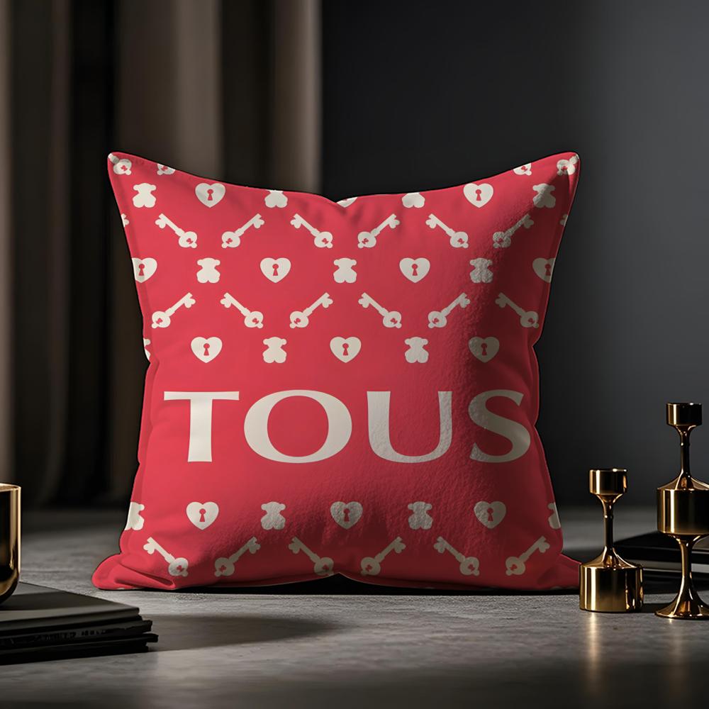 CRAFTED WITLOVE T-touS-sanime Cushion Cover Anti-dustmite Pillowcase Invisible Zipper Silky Short Plush Sofa Cushion Cover