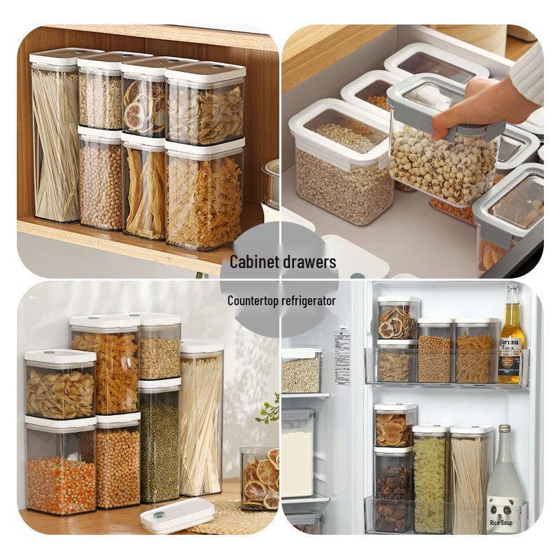 ZISIZ Airtight Square Food Storage Canisters