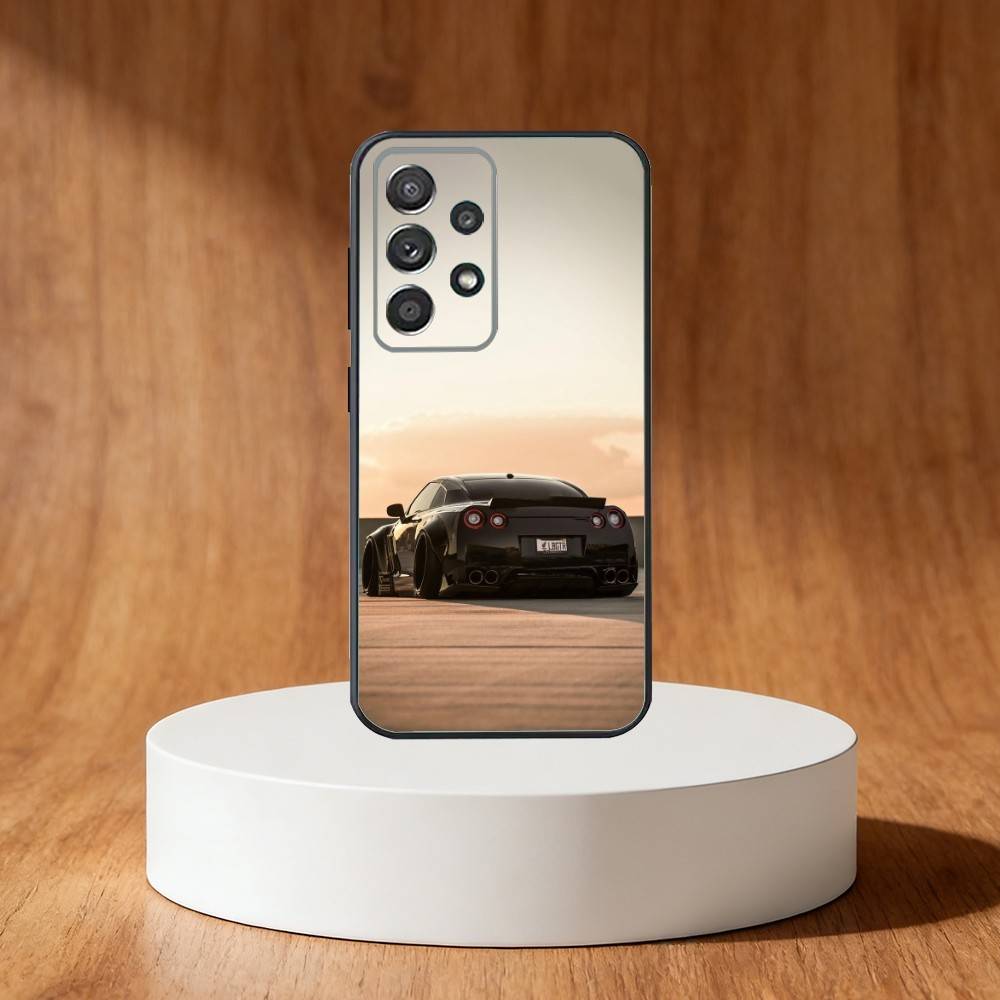 Car JDM R35 Phone Case For Samsung S25,S24,S21,S22,S23,S30,Ultra,S20,Plus,Fe,Note,10,9,5G Black Cover Samsung S24Plus
