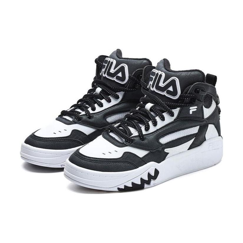 Fila Fusion Desperado Retro Basketball Shoes Women Sneakers Black White T12W243223FWB