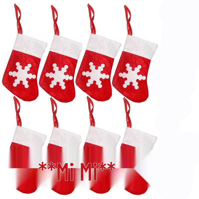 

Christmas Felt Knife & Fork Set with Snowflake Socks and Tree Ornaments