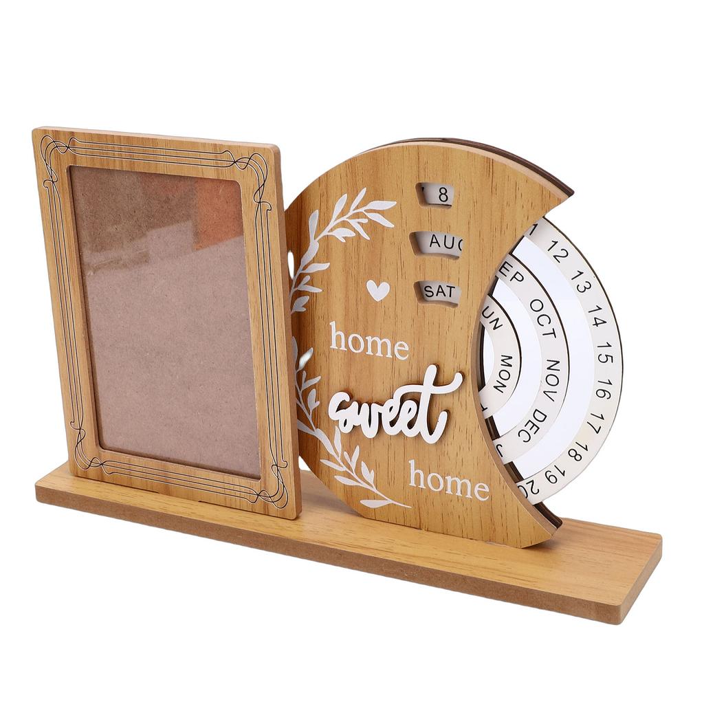 Perpetual Calendar Picture Frame Eternal Calendar Photo Frame Desk Ornament Home Anniversary Gift
