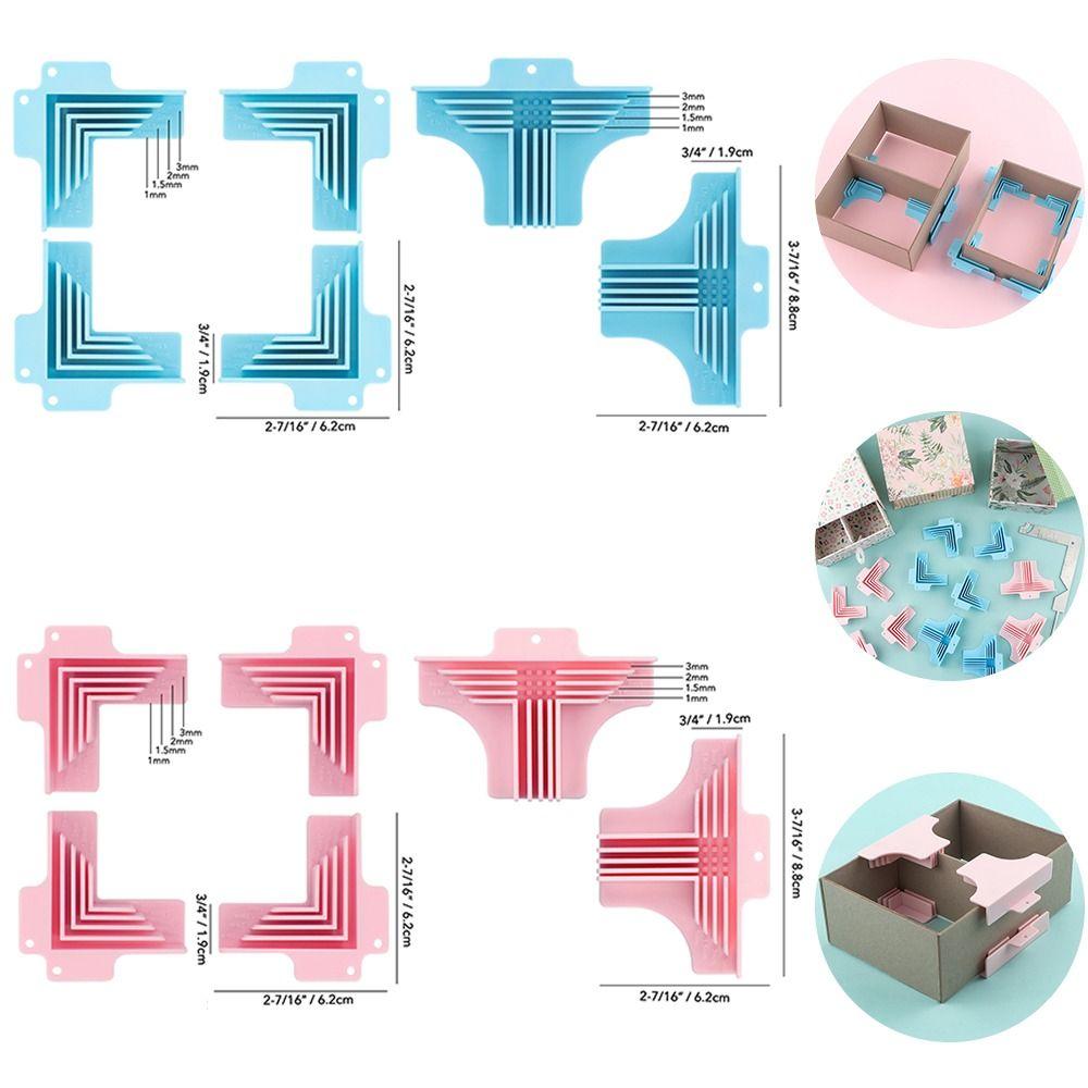4/6Pcs Corner Holding Design Corner Assembly Clamps Paper Scrapbooking Tool Guides For Chipboard Cartonnage Corner Tool