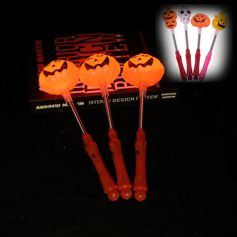 Sticks Luminous Halloween Handheld Wands Party Accessories Smiley Pumpkin Witch