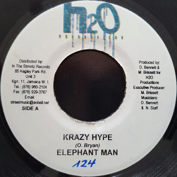 

7inch Record ELEPHANT MAN - Krazy Hype none H2O Productions 2003 Jamaica Reggae, Ska & Dub Used