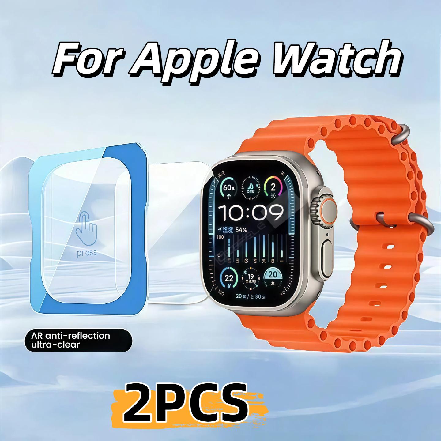 

2Pcs For Apple Watch Ultra 2 3 Ultra2 Ultra3 49mm Tempered Glass Film With Alignment Tool Easy Install Screen Protector 49MM Ultra 3