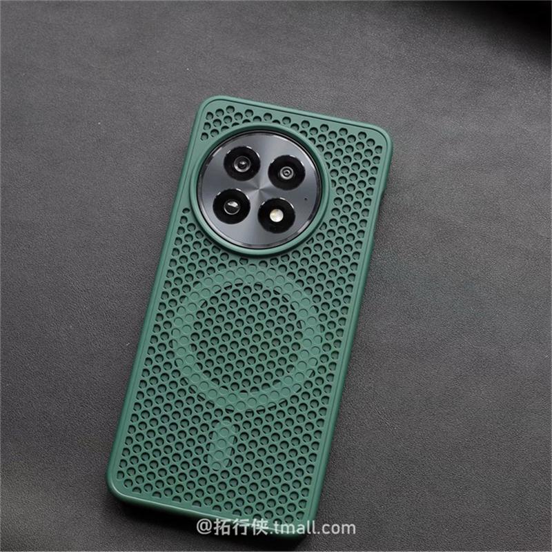 Honeycomb Mesh Cooling Magnetic Case For OnePlus 13 12 R ACE 5 Pro 3 One Plus 12 13R For MagSafe Protective Cover Fashion Shell