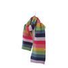 Collection of Warm and Cute Contrasting Color Rainbow Knitted Scarves for Autumn and Winter