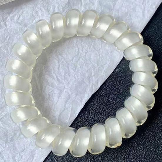 1 Pair Women Hair Ties Pearlescent Color High Elasticity Phone Cord Shape Hair Ropes Flexible Ponytail Holder Hair Accessories