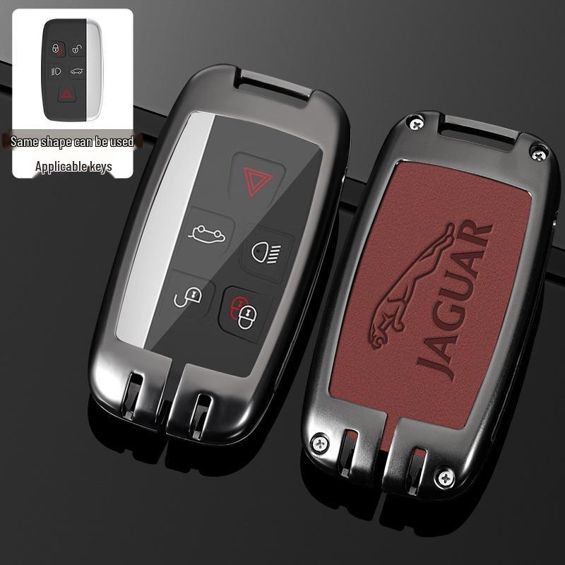 Jaguar XFL/XEL/XJL/F-Pace/F-Type Key Case with Buckle - Premium Car Key Remote Holder