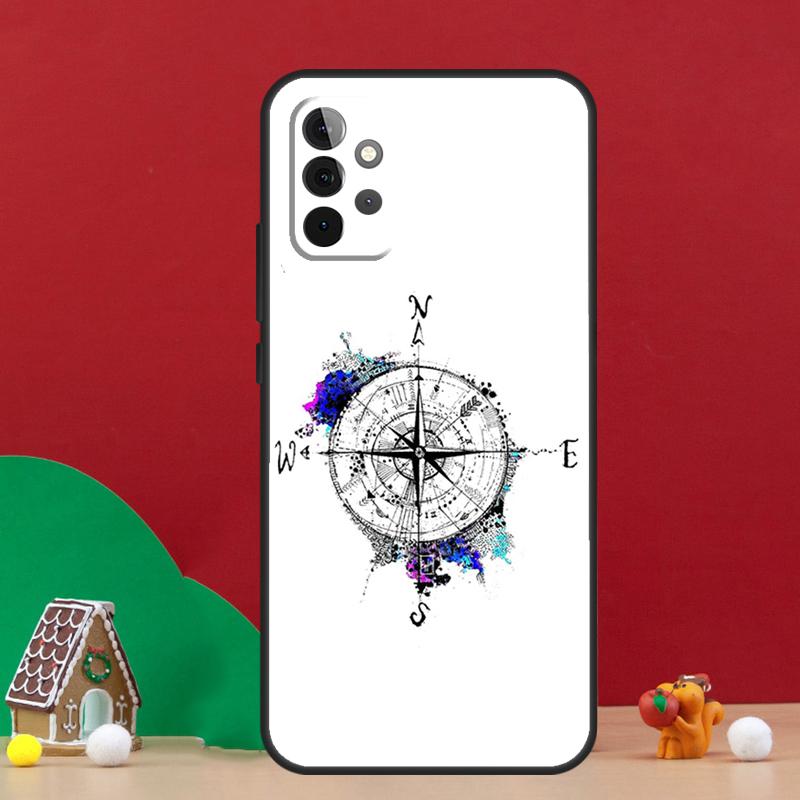 World Map Compass Nautical Case For Samsung Galaxy A17 A06 A16 A56 A36 A54 A34 A14 A52 A32 A13 A23 A33 A53 A15 A35 A55