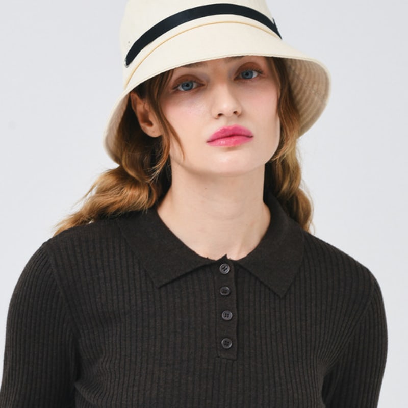 

DOYOUKNOWMC ALL SEASON Ribbon-Decorated Beige Bucket Hat beige