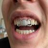 Gold Silber Farbe Zähne Grillz CZ Zirkon Körperschmuck Hip Hop Zahnkappen Street Style