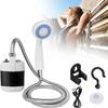 Kit Pompa Doccia Portatile Ricaricabile da Campeggio, Soffione Doccia Elettrico da Esterno per Campeggio Escursionismo Spiaggia Nuoto, Essenziali da Campeggio