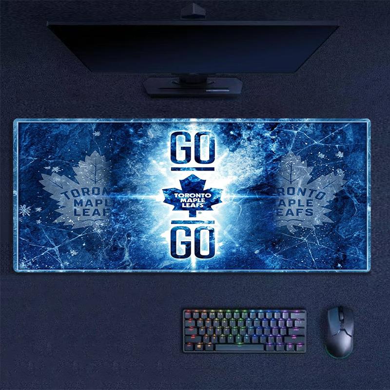 Toronto Maple Leafs Farbiges Mauspads Großes Gaming Tischkissen Rutschfestes Laptop Tablet Großes Mauspads XXL Matte Mini PC Spielmatte Mit Verschlusskante