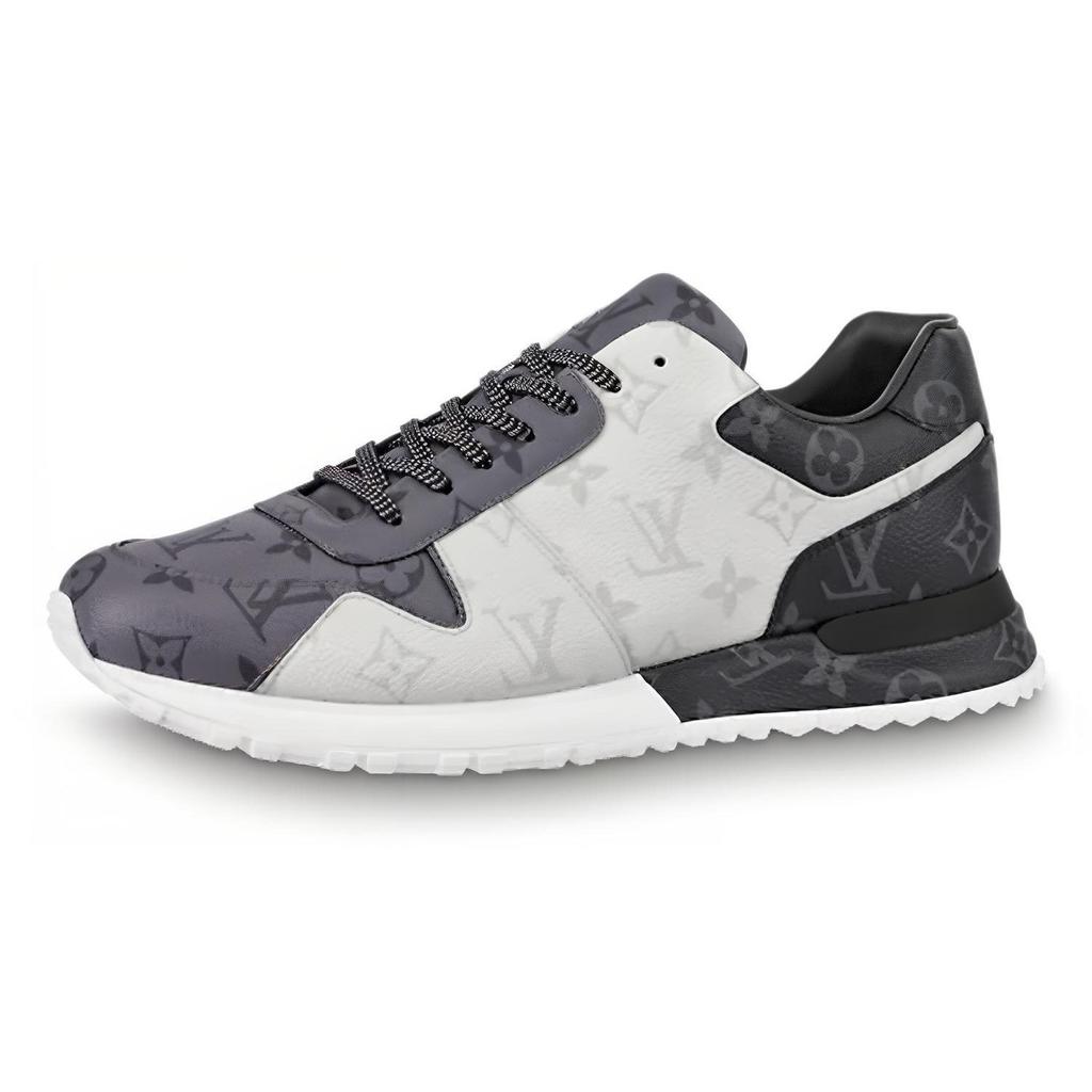 Louis Vuitton Run Away Sneakers 'White Monogram Ice And Dark Gray Monogram' 1A8UZJ