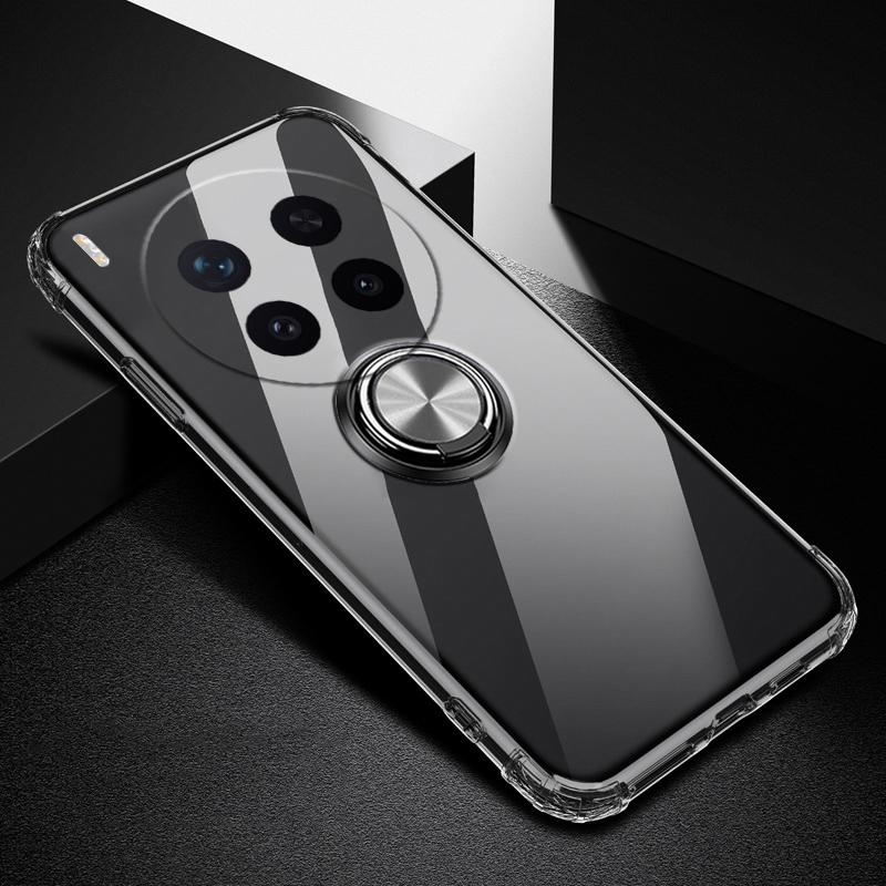For VIVO X300 Case Ring Holder Phone Case Ultra Thin Transparent Car Navigation Silicone Clear Cases For VIVO X300 Pro Phone Casing
