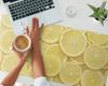 Universal Protective Mat for Computer Equipment Citrus Slices 100x50 Cm