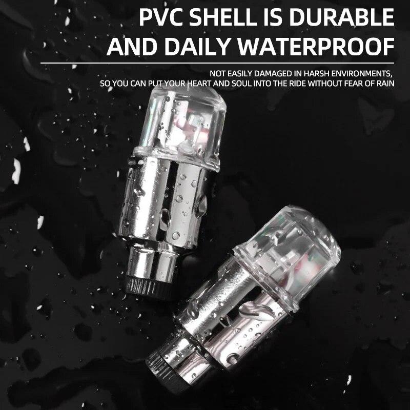 4 Pezzi Luci LED Colorate per Valvole Ruote Tappi Valvole Ruote Moto Auto Coprivalvole Universali Antipolvere per Valvole Bicicletta