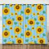 Flower Series Sunflower Digital Printing Curtain Blackout And Punching
