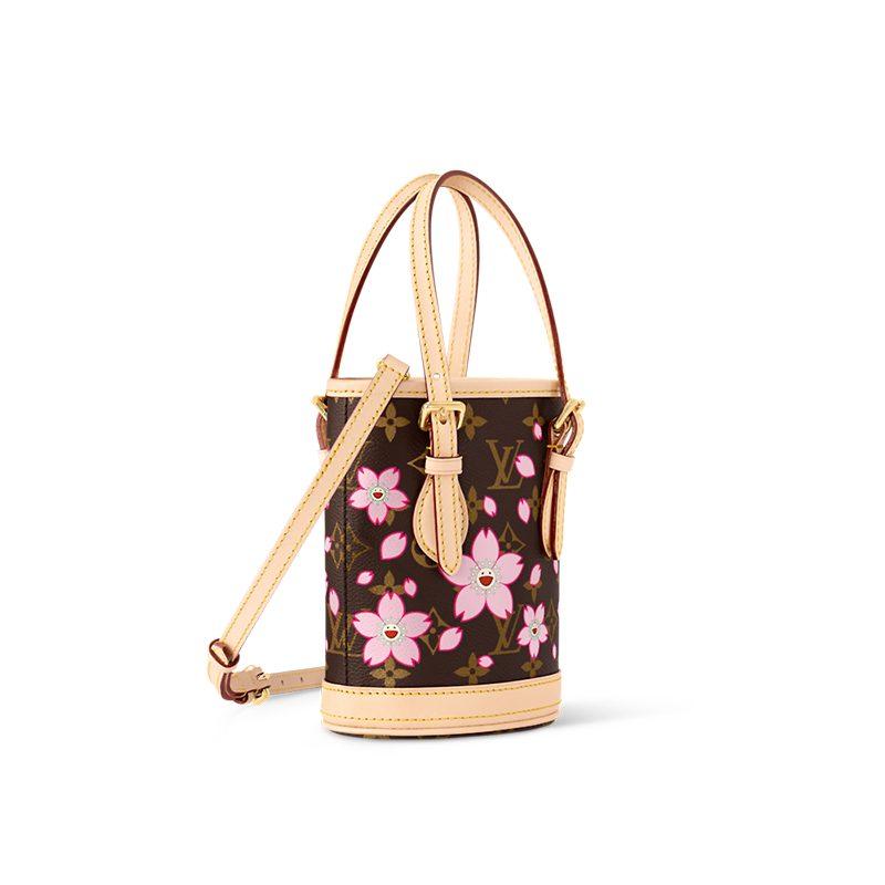 Louis Vuitton X Takashi Murakami Nano Bucket Sakura Brown M13417
