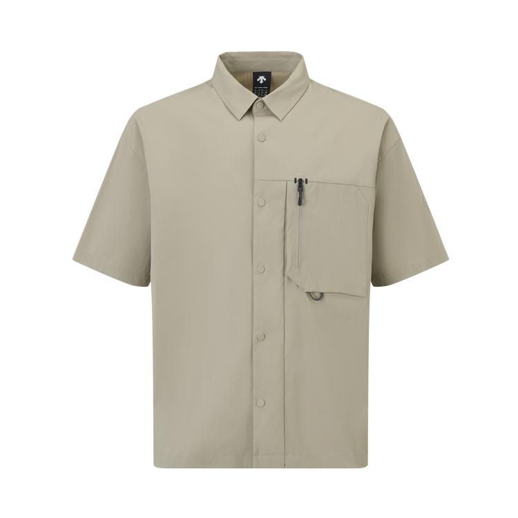 DESCENTE BLEU Shirts Men's Lapel Thin D5231BWS70