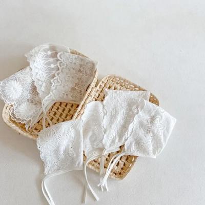 Ins White Baby Infant Lace Hats 0-3years Old Spring Summer Spring Outing Hat Windproof Versatile Photography Props