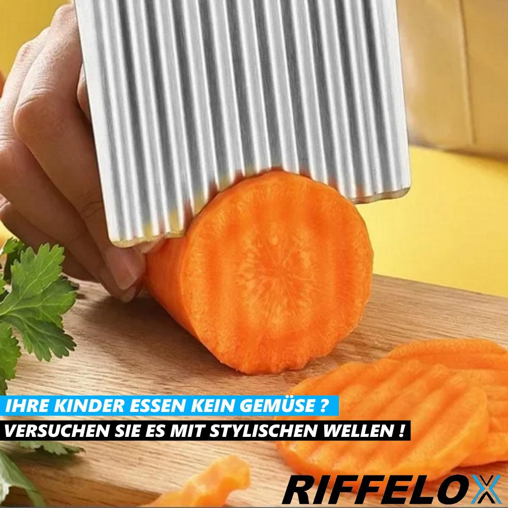 RIFFELOX Wavy Knife Wavy Cutting Knife Stainless Steel Ripple Fries Vegetables