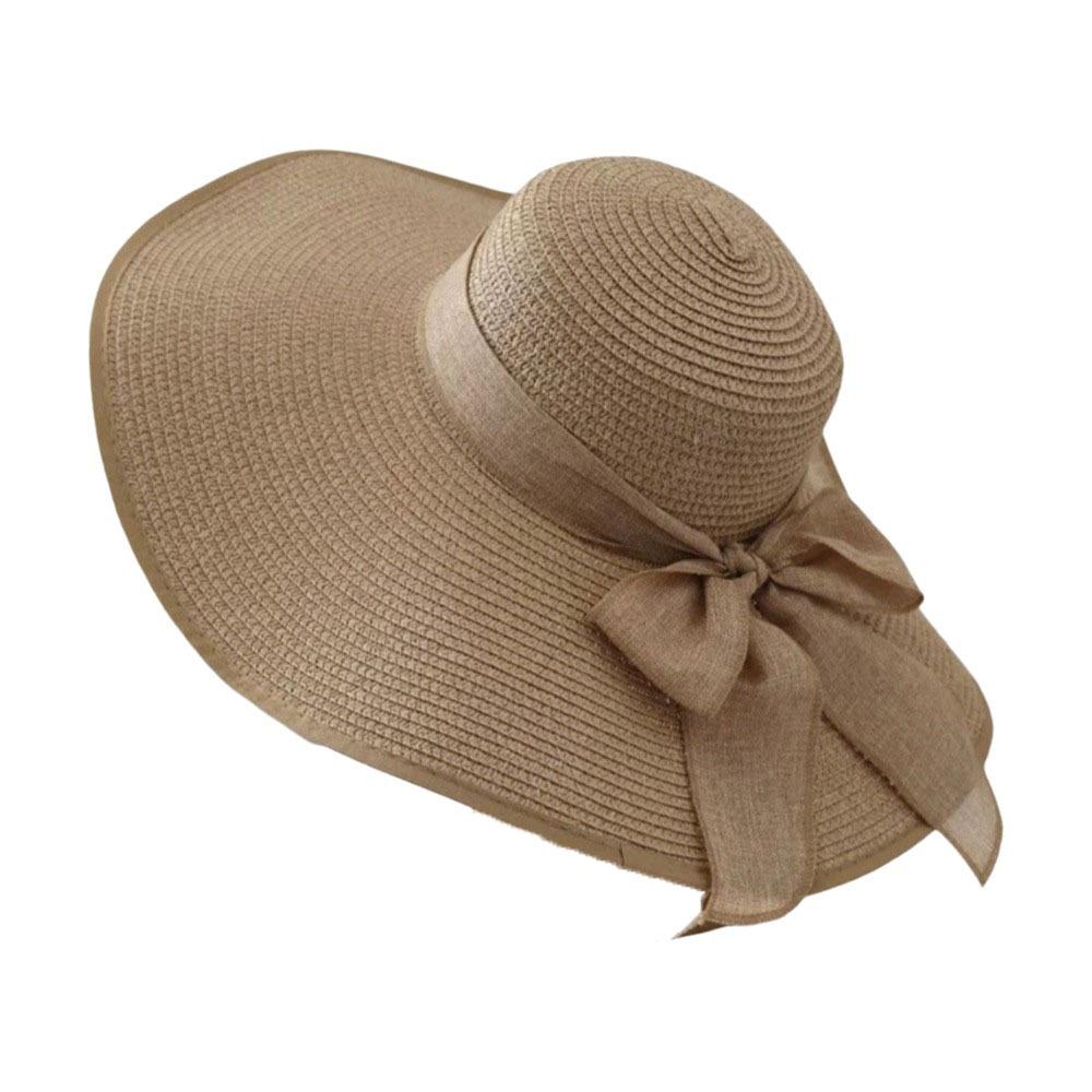 Wide Brim Straw Sun Hat Oversize Sun Protection Hat Foldable Weave Sun Cap  Summer