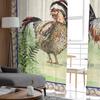 Chicken Ink Plant Tulle Curtains for Bedroom Hall Living Room Decor Chiffon Curtain for Balcony Kitchen Home Drapes