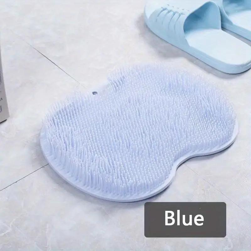 Silicone Bath Massage Mat, Shower Foot Scrubber with Non-Slip Suction Cups, Wall-Mounted Back Exfoliator for Hotel/Commercial Us