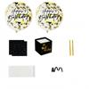 Black Gold Cash Pull Gift Boxes Funny Balloon Money Pull Box  Baby Shower Supplies