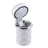 Portable Car Ashtray With Led Light Fireproof Abs Diamond Cut Design For Home Travel Use