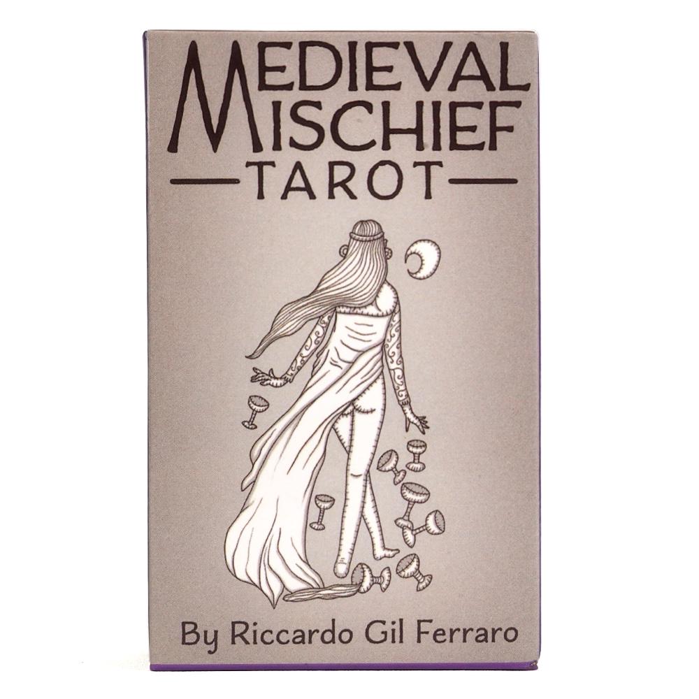 10,3*6 cm Medieval Mischief Tarot Training Deck 78-delars lek med traditionell tarot med nyckelord av Riccardo Gil Ferraro