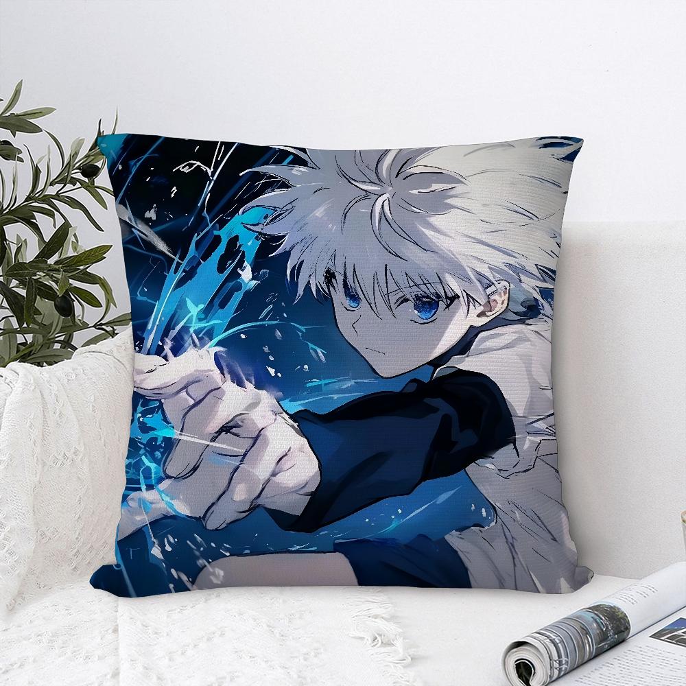 Anime H-Hunter x Hunter Pillow Case Plush Fabric Soft Pillowcase Double Sided Print Cushion Cover Throw Pillow Cover