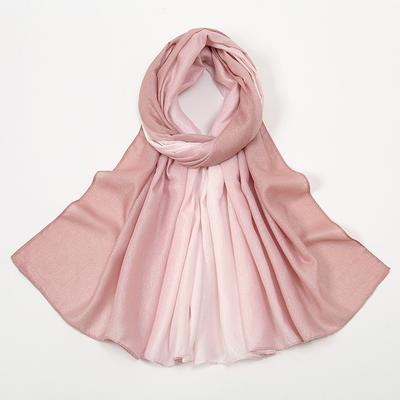 - Popular Gradual Change Color Matching Long Scarf New Bright Polyester Scarf Malaysia Indonesia Women'S Headscarf