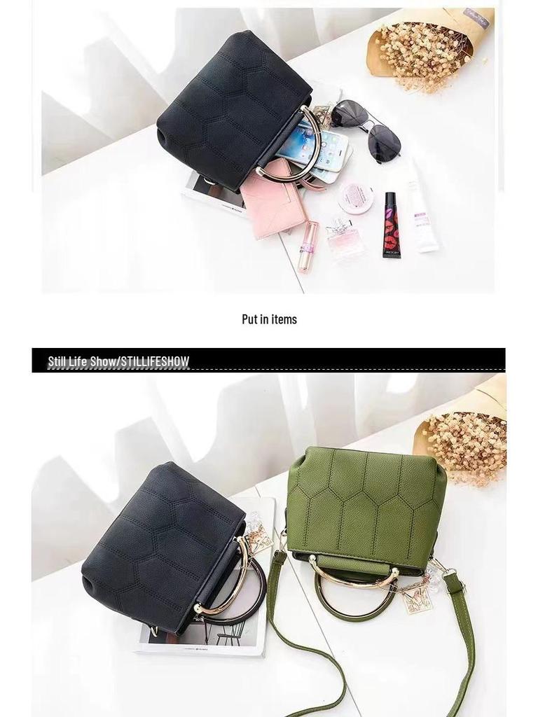 Bolsa Transversal Bordada da Moda: Bolsa de Ombro Elegante e Simples