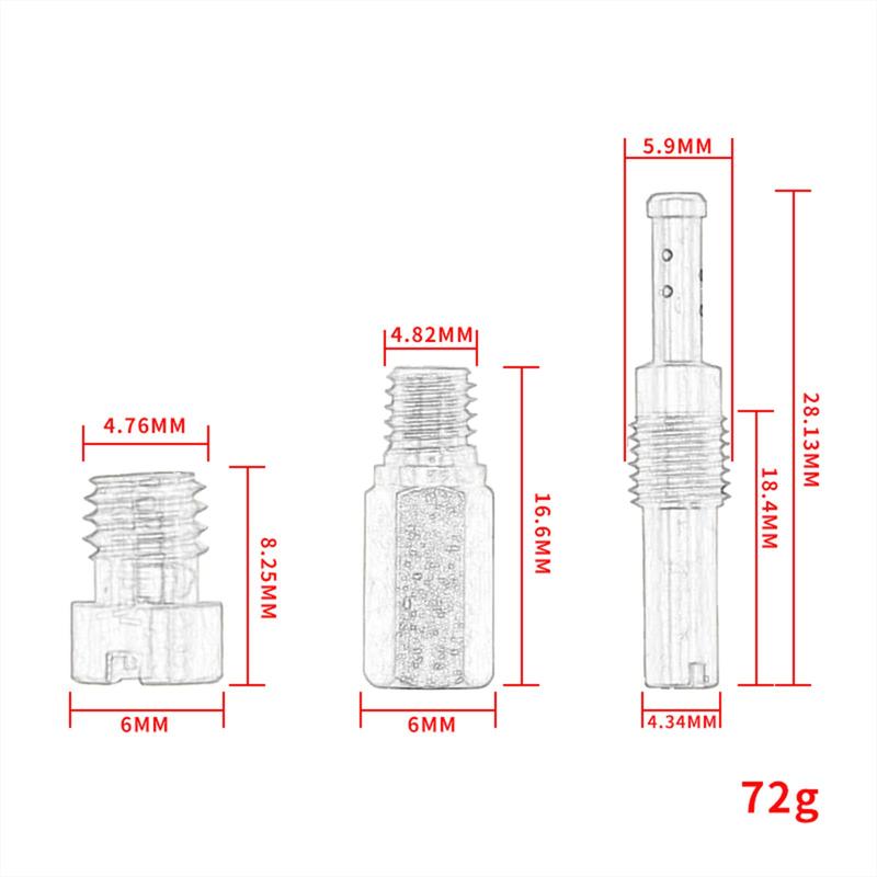 30x Giclês Lentos Kit de Giclês Principais para Carburador Peças Profissionais Acessórios para Motocicleta