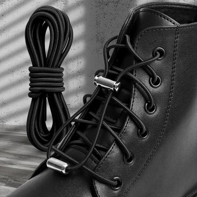 Elastici senza lacci Lacci per scarpe Rotondi Chiusura in metallo Lacci per scarpe senza lacci Sneakers Stivali Lacci per scarpe Bambini Adulti Lacci pigri rapidi per scarpe