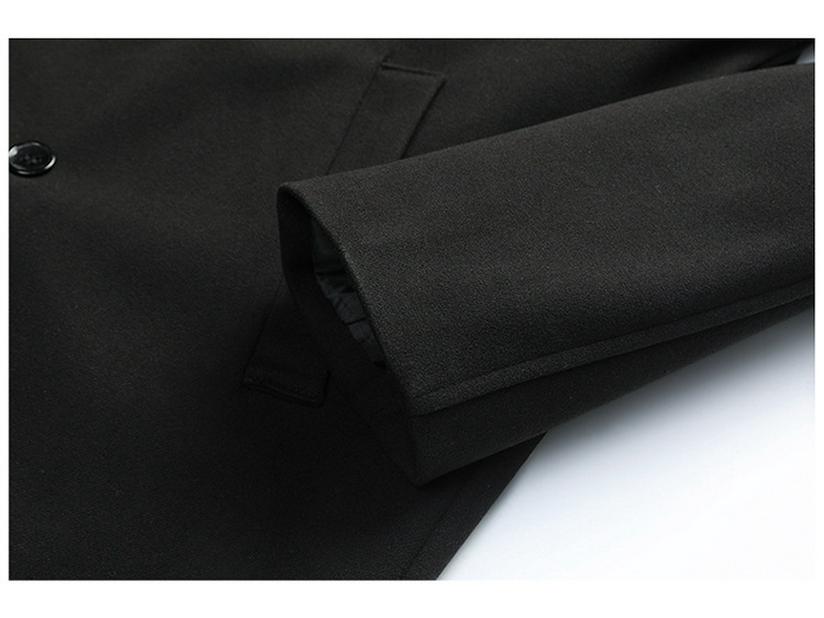 Herren-Doppelreihiger Trenchcoat Herbst/Winter 2025 - Mittellang, Gepolsterte Schultern, Über-das-Knie-Stil
