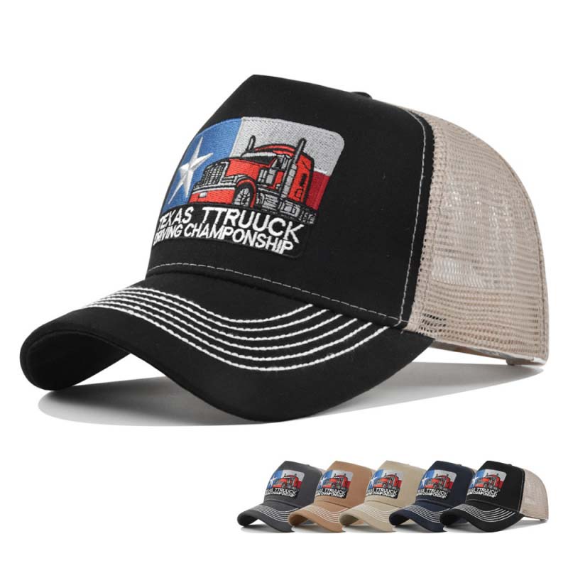 Freedom Outdoors Women's Unisex Baseball Cap Texas Embroidered Trucker Hat Mesh Hat Cap For Men Breathable Streetwear Summer Outdoor Trucker Cap 54-60Cm