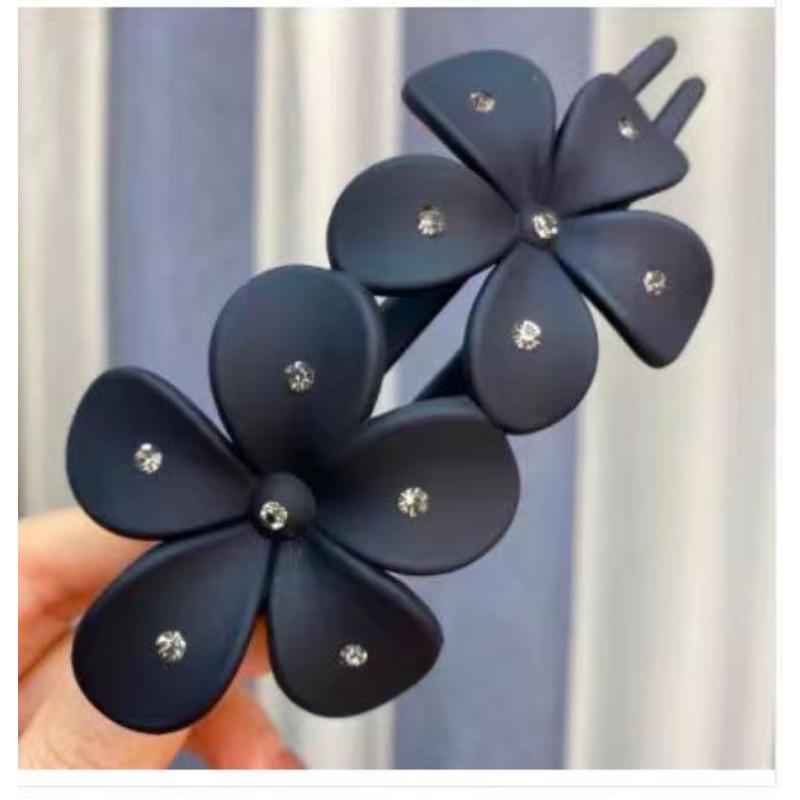 Fermaglio per capelli a forma di fiore texturizzato di alta gamma a becco d'anatra per acconciatura a chignon, Accessorio per capelli per donna, Singolo fermaglio per capelli per un'acconciatura liscia