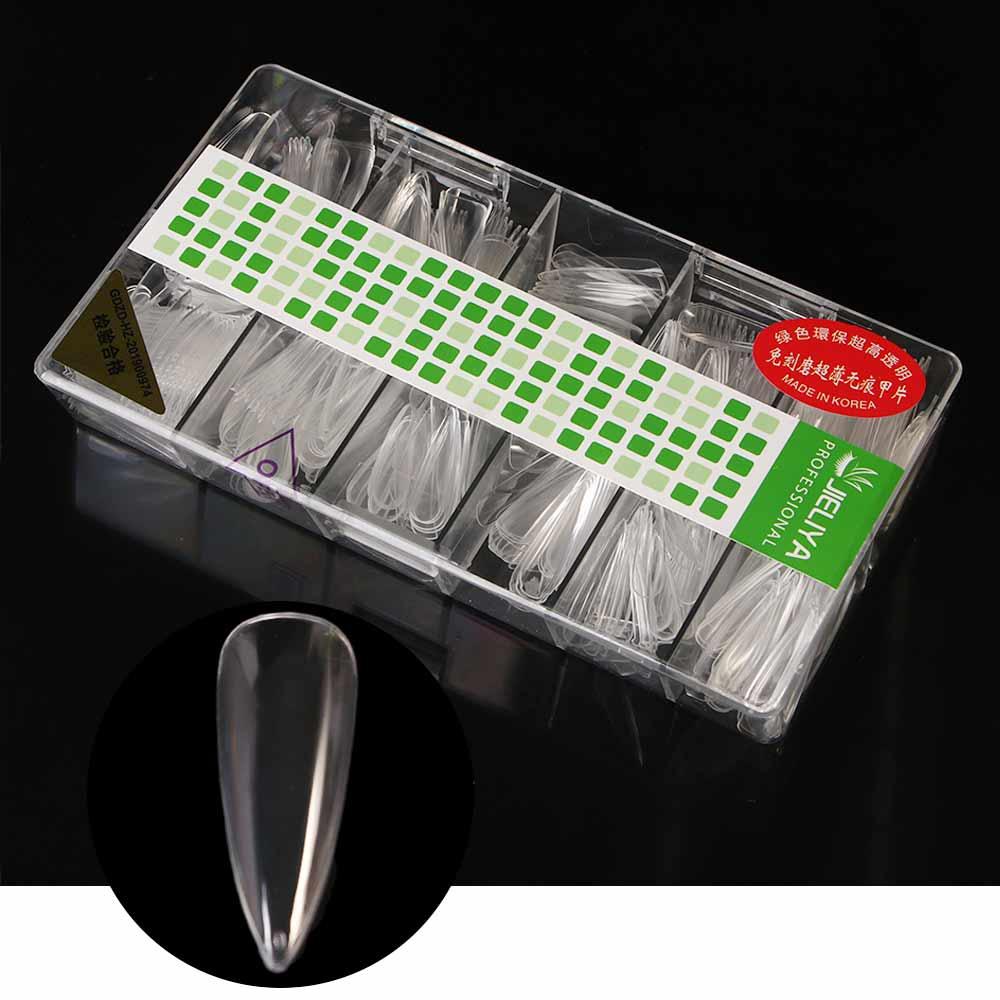 

Ultra-thin Acrylic Detachable Press On Half Cover French Fake Nails Oval False Nails Nail Art Tips Manicure