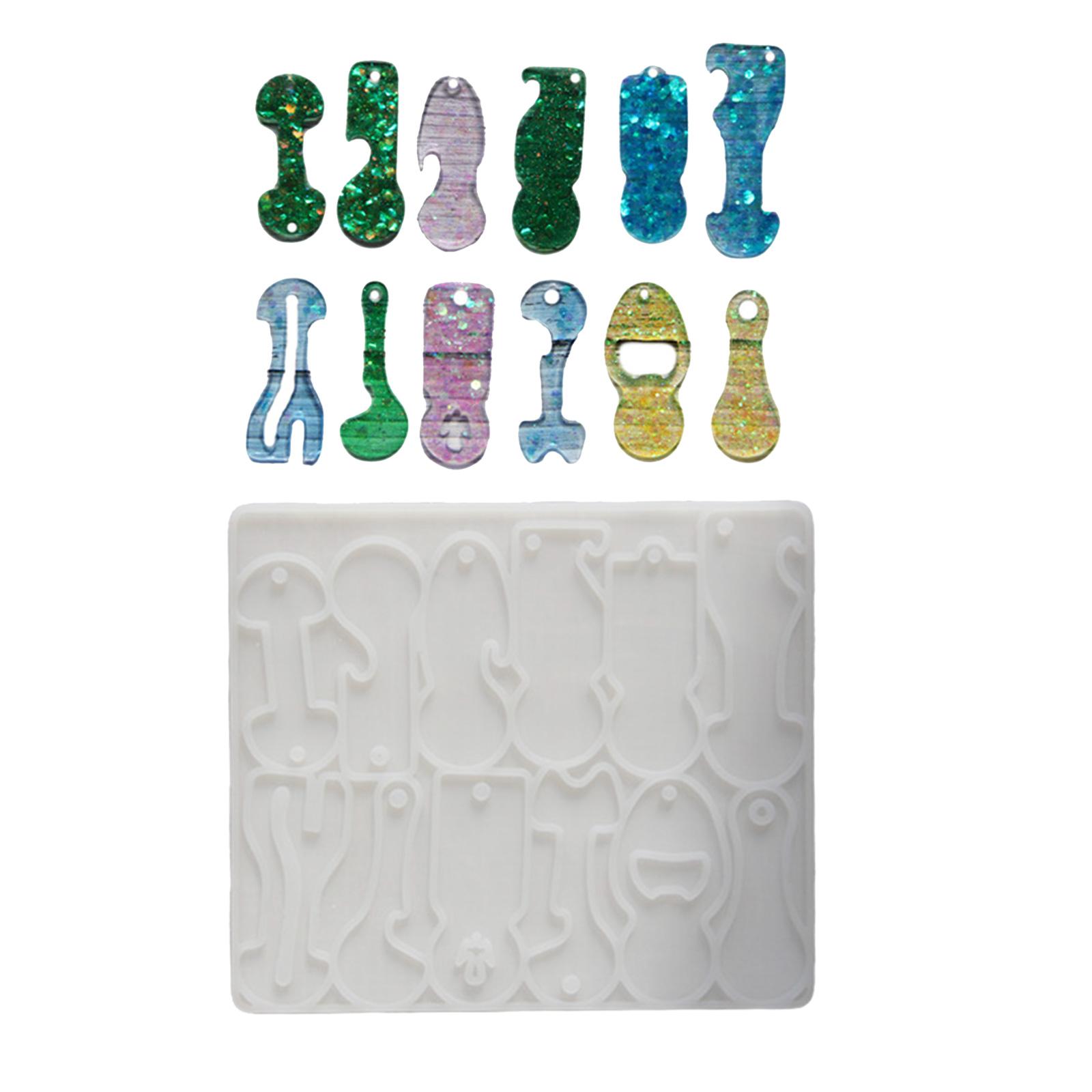 

Multipurpose Silicone Trolley Tokens Castes Mould Easy Release Resin Keychain Making Set Portable for Handmade Craft 1
