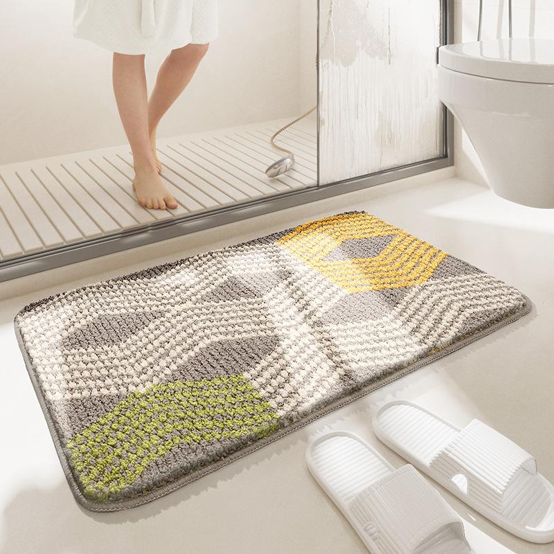 

Современный простой ковер для входа в спальню, впитывающий напольный коврик, бытовой нескользящий утолщенный коврик для двери ванной комнаты 40*60cm